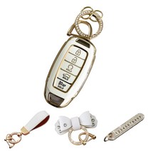 루루형제 현대 차 키케이스 스마트 자동차 쏘나타 그랜저IG 싼타페 코나 투싼 아반떼 팰리세이드 키커버 키홀더 키링, 키케이스+번호키링+가죽리본키링+가죽스트랩, AH-02 [5버튼], 크림화이트