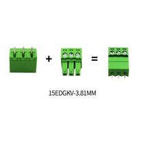 PCB 단자 15EDG 3.81mm 용접 암수 쌍 플러그 스트레이트 직각 핀 전체 세트, 01 15EDGKV Straight_08 9P