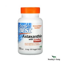 닥터스베스트 아스타잔틴 6mg 아스타리얼 베지 소프트젤 90개 X1병