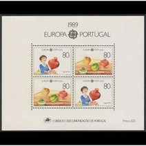 [BKstamp0018외국우표] 포르투갈 유로파(EUROPA) 어린이놀이 장난감 시트(1989년)