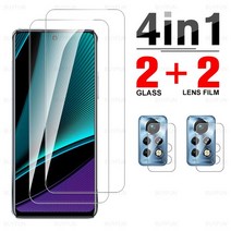 아이폰 갤럭시 호환 강화 필름Infinix 용 4in1 강화 유리 Note 11 Pro 스크래치 방지 화면 보호기 렌즈 필, 01 4in1_02 Infinix Note 11s, 01 4in1