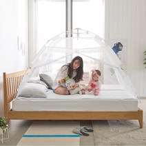 자동팝업 모기장-킹/ 원터치 침대 캐노피 방충망 대형, 단품, 1개