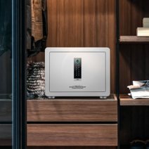 스마트 Wifi 원격 알림 금고 안전 지문 잠금 도난방지, 문열기 원격 높이 31.5cm 옵시디언 블랙