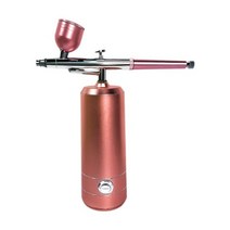 타이어공기주입기 공기압 주입기 5V1A 미니 전기 핸드 헬드 고압 산소 인젝터 공기 압축기 키트 1200mAh 에어 브러시 얼굴 피부 Nanos 안개 분무기, CHINA_분홍색