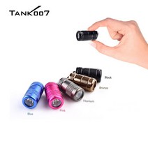 저스트앳 TANK007 E15 AI 야외 EDC 미니 소형 3W LED 100 루멘 손전등 키 체인 토치 방수 버튼 셀 배터리 경량 휴대용, [03] Bronze, 03 Bronze, 03 Bronze