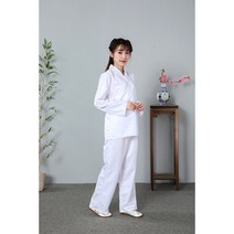 사물놀이 의상 행전 세트 농악 사물복 연주 난타 풍물놀이 공연 옷 국악 동아리 민복 삼색띠, 3XL, 화이트여상의+바지