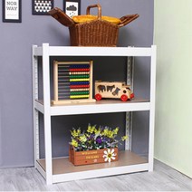 조립식 3단 앵글선반 수납 정리대 선반정리대 다용도선반 선반장 철제수납 중량랙 랙, 1개