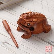 태국 돈벌이 개구리 소리 내기 원목 개구리 개구리 동물 플레이트 두꺼비 목탁 조각 diy 목공예, 8일