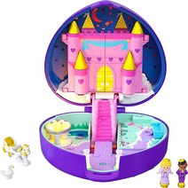 Polly Pocket Keepsake Collection Starlight Castle 컴팩트 매혹적인 캐슬 테마 스페셜 박스 폴리 프린스 인형 캐리지 스완