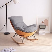 더블 흔들 의자 소파 싱글 발코니 커플 북유럽 안락 성인 게으른 거실, L Orange Houndstooth  단일 모델  X