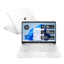 HP 노트북 HP 15s-fq5000 15.6인치 Intel Core i7 16GB 512GB SSD 풀 HD Windows 11 Home 퓨어 화이트 Microsoft Office 포함(모델: 6F8T9PA-AAAB)