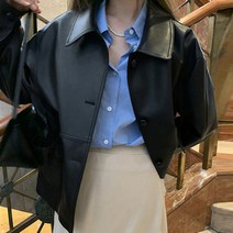 가죽 여성 카라 트렌치 레더 가죽자켓 가죽점퍼 레더자켓 바바리 점퍼 코트 코트자켓 자켓