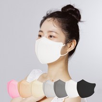 국산 KF94 새부리형 컬러마스크 대형 100매 비말차단 황사방역 마스크, 화이트