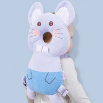 아기머리 머리쿵 보호대 두상교정 쿠션, 햄스터 블루