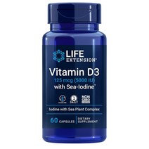 Life Extension 라이프익스텐션 비타민D3 VitaminD3 Sea Iodine 60정