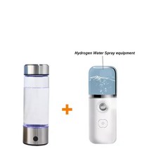수소수 생성기 정수 알칼리 이온수 전해수기 500ml 필터 물 수소 발생기 병 기 ionizer 병 수소 처리를 마시는 필터, 조합1