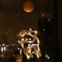 파티짱 LED 유리 부착 조명 크리스마스 연말 파티 소품, LED 유리 부착 조명 (루돌프)