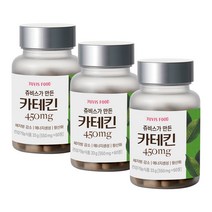 쥬비스가 만든 카테킨 450mg 180정 3개월분 다이어트 효능 체지방감소 항산화 녹차, 3통 (3개월분)