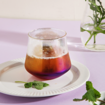 리빙라이크 TDY 홈카페 오로라 유리컵 튤립컵 와이드(400ml), ., 단품