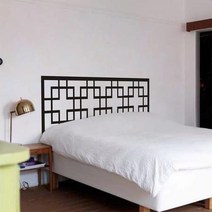 침대헤드보드 현대 헤드 보드 벽 데칼 마스터 커플 침실 비닐 아트 이동식 장식 디어 4 크기, 52x135cm, 푸른