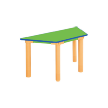 안전 연두 열린 사다리꼴학습대(기본다리)(580mm)(1~3학년) H84-2 입식용 어린이집책상 돌봄교실책상 유치원책상 공부방책상