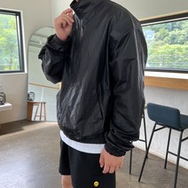 빈센트 코팅 카라 윈드 오버핏 바람막이 자켓