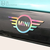 [JS AUTOMOTIVE] 미니쿠퍼 컨버터블S 본넷 리어엠블럼 빛반사 데칼필름 포인트 시트지 셀프랩핑 튜닝 커버 익스테리어, 화이트카본