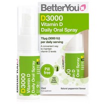 BetterYou D3000 베테유 비타민D 3000IU 데일리 오랄 스프레이 15ml 2팩