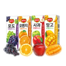 델몬트 드링크 팩 망고 오렌지 포도 사과 190ml 24팩 롯데칠성 주스 쥬스 간식 음료, 오렌지 190ml 24팩