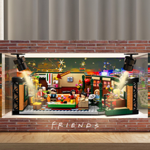 레고 쇼케이스 프렌즈 21319 호환 센트럴 퍼크 아크릴 케이스 수납 방진 수납함 진열장 장식장, 프리미엄 베이스B+배경, 35x25x15cm