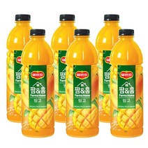 칠성 델몬트 팜앤홈 망고 과일주스 1.2L 6펫 아이간식, 6세트
