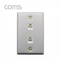 [NB778] Coms 월 플레이트 - RJ45 2Port / 알루미늄 PLATE, 상세페이지 참조