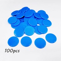 로또기계 로또추첨기 럭키볼 100 개/대 19mm 플라스틱 칩 DIY 토큰 컬러 보드 게임 동전 빙고 액세서리 교육, 08 파란