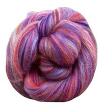Revolution Fibers – Constellation Range Roving 226.8g8온스 | 70% 염색 메리노 및 30% 투사 실크 콤드 탑의 다양한 색상 톤 블렌드, Hydra Pink