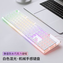 불들어오는키보드 투명키보드 및 투명마우스 세트 유선키보드 조용한키보드 게임키보드, 없음, B, 공식 표준