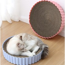 부투펫 고양이 쇼파 스크래쳐 원형 둥지 침대 캣모나이트 냥모나이트 타르트, 소형, 핑크