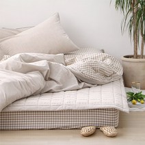 멜란체크 무지 이불커버 8컬러 SS D Q K 구스이불커버, 다크그레이