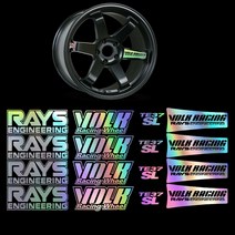 자동차 휠 JDM 반사 광선 VOLK Racing TE37SL Wheel 16 스티커 데칼 드리프트, [03] 빨간, 03 빨간