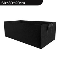 화분 영양제 복합 비료 식물 퇴비 패브릭 냄비 1/2/3개 성장 가방 원예 야채 토마토 딸기 재배 직사각형 정원 감자 심기, Black(60x30x20cm), 05 Black(60x30x20cm)