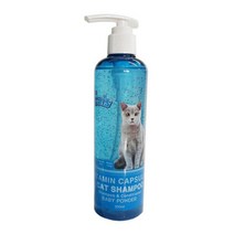 캣샴푸 비타민캡슐샴푸 베이비파우더향 300ml 고양이배변 고양이 청결한 아비시니안 고양이목욕 성묘용
