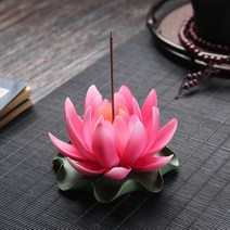 T세라믹 수공예 스틱 향 버너 시뮬레이션 연꽃 홀더 장식품 선 아로마 테라피 차 사무실 영적, 10 RoseB