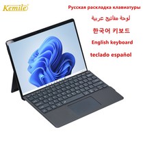 마이크로소프트 서피스 프로용 백라이트 무선 키보드 서피스 프로 6 프로 5 프로 7 프로 4 프로 3 go 2 태블릿 키보드용 8x 키보드, 1089d-러시아어, 서피스 프로 8용