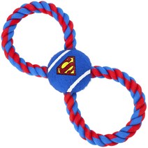 버클다운 도그 토이 테니스 볼 강아지용 로프장난감, 1개, Superman Shield