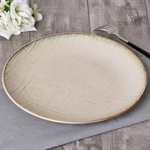 만도 빈티지 원형접시 27 한식 카레 돈까스 그릇 전통 샐러드 파스타 부침개 전 접시