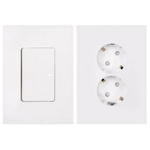 제일 하네스 화이트 전등 스위치 교체 매립형 콘센트 커버 일괄소등 전기 조명 인테리어, 11) 일괄소등스위치 2구