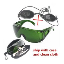 용접안경 보호 용접 작업 안전 고글 OPT E 빛IPL광자 아름다움 악기 검은 인형 안경 빨간 레이저 3401250nm 넓은 흡수