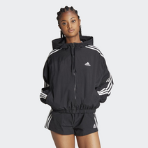 아디다스 ADIDAS 퍼포먼스 우먼스 에센셜 3S 우븐 윈드브레이커 여성바람막이 스포츠바람막이 윈드브레이커 IC0560/HT3399