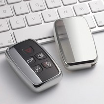 CHADECO 재규어 우레탄 스마트키 케이스 XE XF XJ F타입 F페이스 키홀더 키지갑 키커버 악세사리 용품, B타입(후면반컬러), B-골드