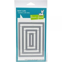 Lawn Cuts 맞춤형 공예 다이 - 대형 스티치 바 4개 직사각형 -LFD1026