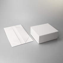 선물상자 박스 블랙 자석 싸바리, 33x25x12cm, White